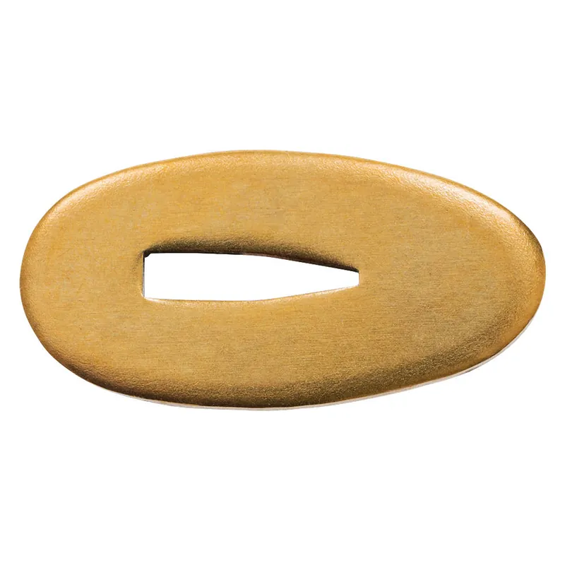 Billig Kopfplatte mit Handschutz 18 x 35 mm, Messing, Klingenstärke 3,2 mm, V-Schlitz