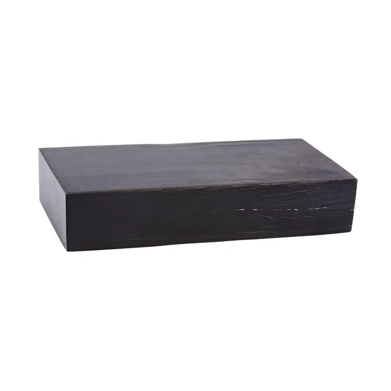 Büffelhorn-Block, schwarz, poliert, 130 x 50 x 25 mm Preis Gesenkt