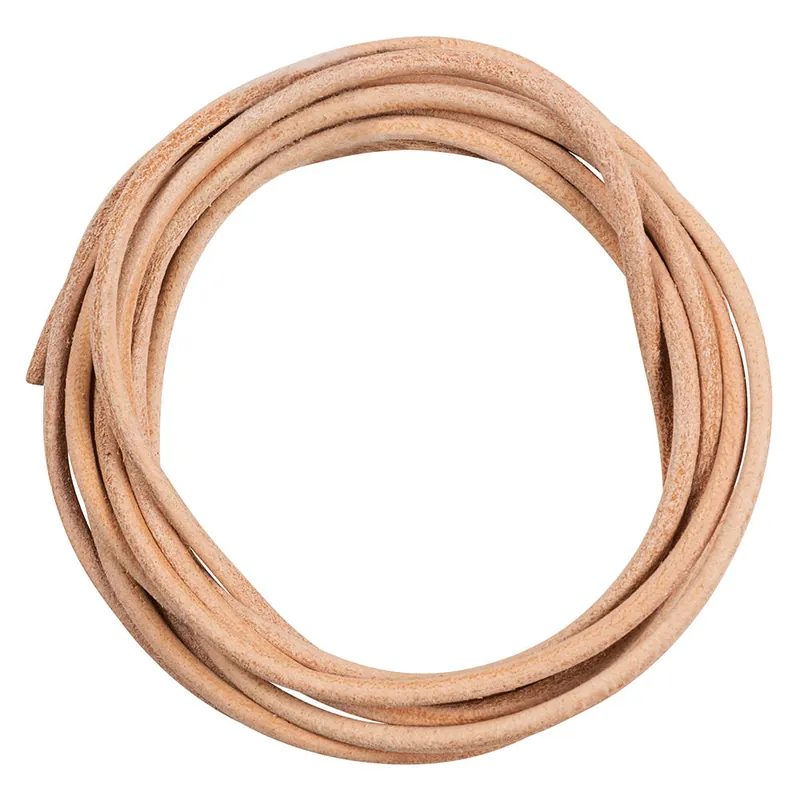 Rindslederriemen Ø 2,5 mm, rund, natur, 1,8 m Online Kaufen