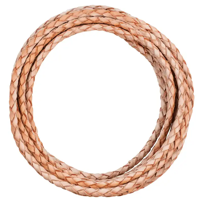 Ziegenleder-Flechtband, rund, Bolo, natur, 1,8 m Neuheit