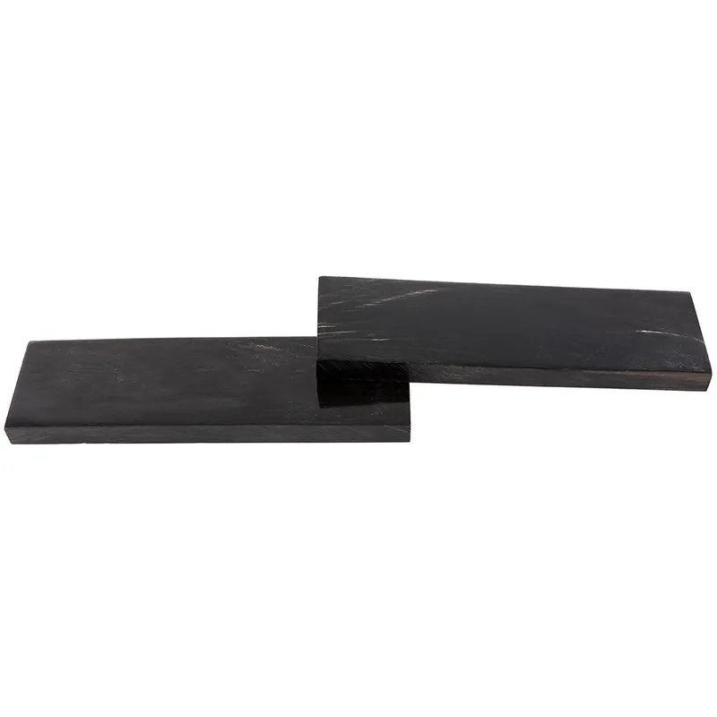 Büffelhorn Griffschalen, Paar, schwarz, 130 x 38 x 8 mm Top-Angebot