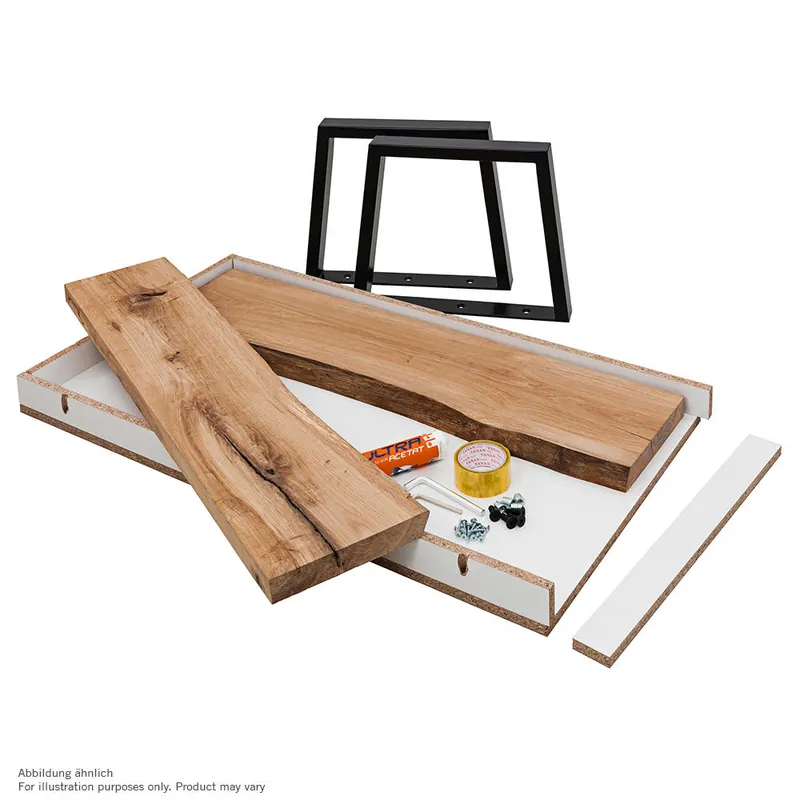 Rabatt River Table-Bausatz, Eiche, ohne Epoxidharzsystem