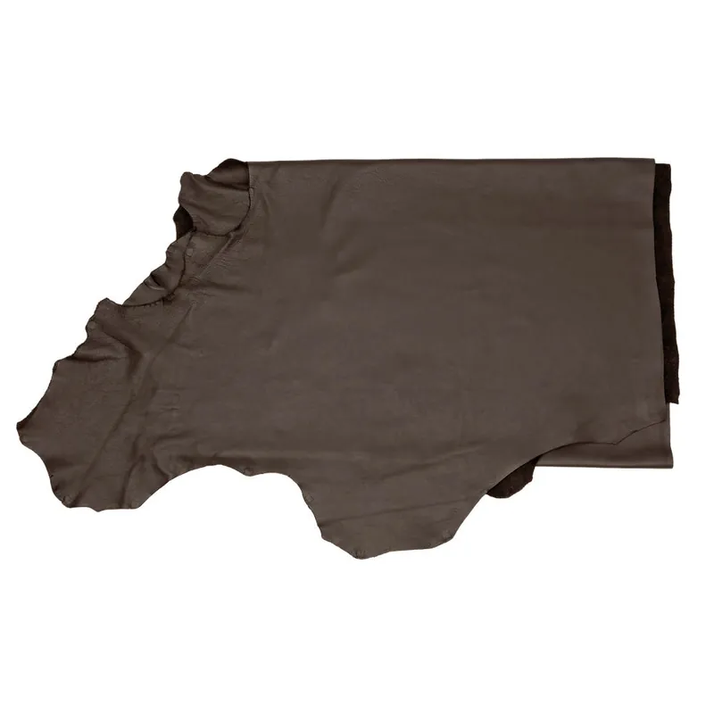 Olivengegerbtes Rindsleder, halbe Haut, schwarz-braun, 2,8-3,0 m² Abverkauf