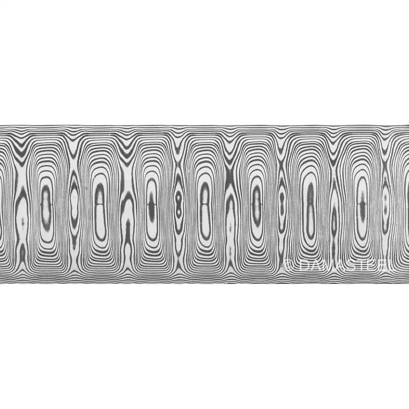Expressversand Damasteel® DS93X™ Damaszenerstahl Odins Eye™, 26 x 3,2 x 180 mm