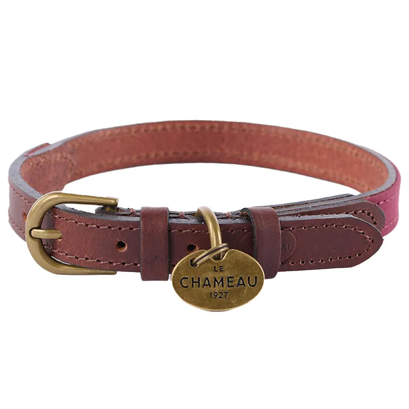 Online Kaufen Le Chameau Hundehalsband Leder/Canvas, Rouge, Größe S