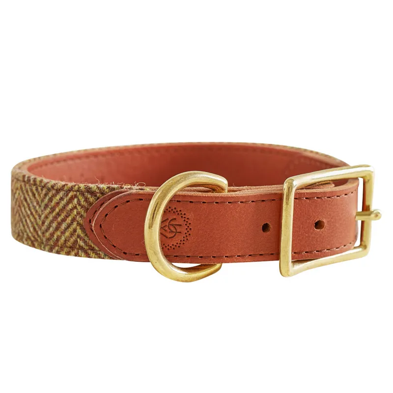 Helen Wells Hundehalsband »Tweed Classic«, beech, M Schneller Versand