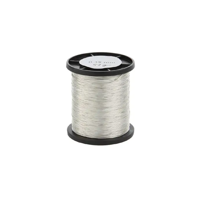 Französisches Silbergespinst, 0,38 mm, 50 g Super-Preis