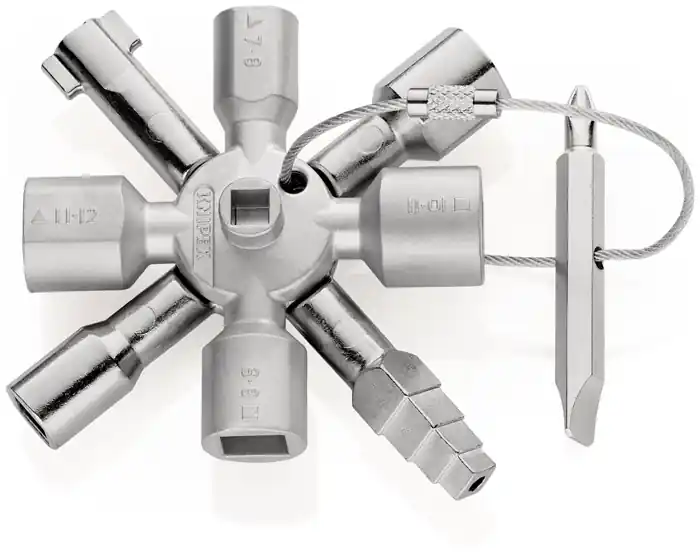 Bestseller KNIPEX Schaltschrankschlüssel TwinKey 6 Funktionen mit Magnet