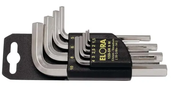 Nur Heute ELORA Winkelschraubendreher-Satz 10-teilig ELORA-159SK-10M 1,5-12 mm mit SB-Halter