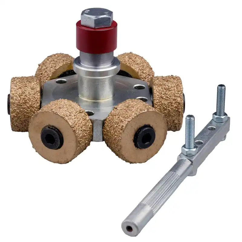 Top-Seller J. König Stockeinrichtung Ø 150 mm, Sandstrahloptik, 6 Stockrollen, fein