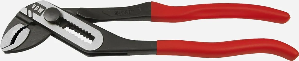 Abverkauf VBW Wasserpumpenzange S-GRIP® 243 mm, brüniert, roter Kunststoffüberzug