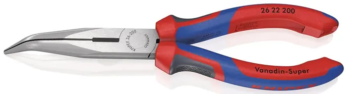 KNIPEX Flachrundzange 200 mm poliert, 40° gewinkelt, Comfort-Griff Abverkauf