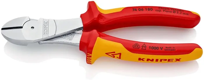 Billig KNIPEX Kraftseitenschneider Form 0, VDE Länge: 180 mm