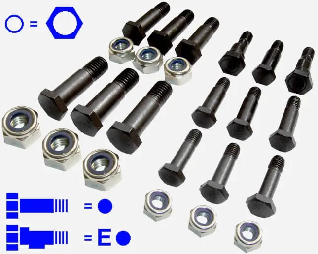 Neu VBW Messerkopf-Schrauben-Set für Bolzenschneider 24-teilig