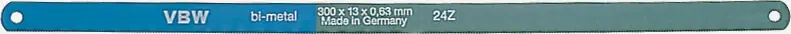 VBW Metallsägeblatt 300 x 13 x 0,63 mm, 24 Zähne/inch, einseitig HSS-Bi-Metall Jetzt Kaufen