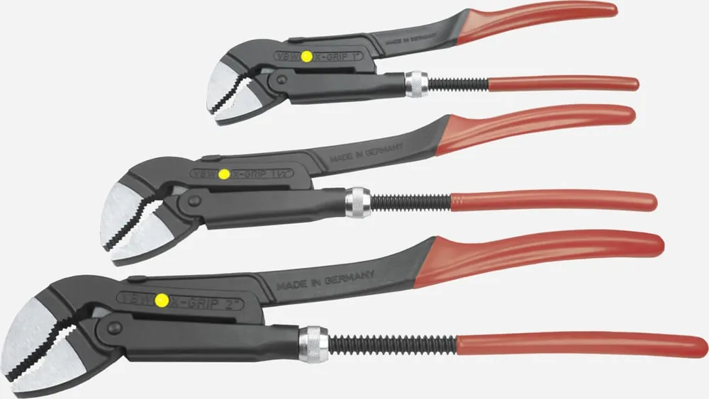 Ausverkauf VBW ABC-Rohrzange X-GRIP 45°,klass.Form Spannweite: 3 Zoll