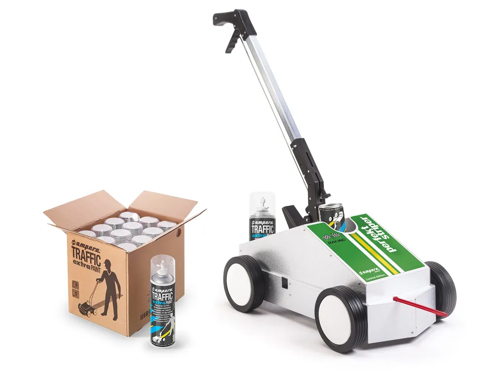 Must-Have a.m.p.e.r.e. Traffic Paint Set, 1 Karton Traffic Paint + New Perfekt Striper Farbe: weiß