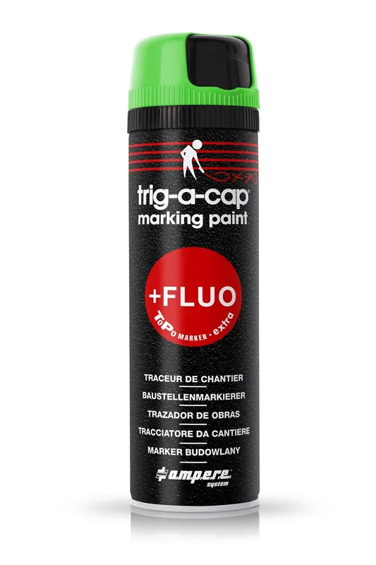 a.m.p.e.r.e. Baustellenmarkierungsfarbe trig-a-cap extra fluo 500 ml Farbe: leuchtgrün Zertifiziert