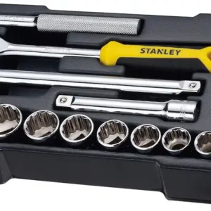 Bestseller STANLEY 1/2 Zoll Steckschlüssel 12-kant + Zubehör 1/2 Zoll, 23 teilig
