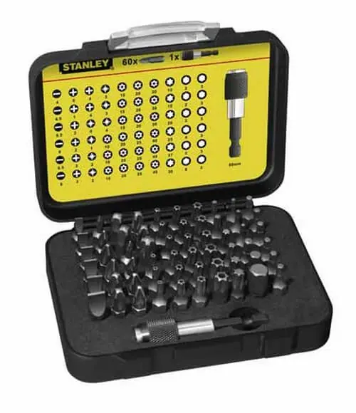 Super-Preis STANLEY 1/4 Zoll Bit-Satz, mit magnetischem Bithalter, 61-teilig