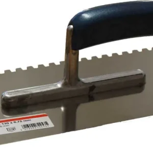 Geprüft KAUFMANN Glättekelle rostfrei gezahnt mit Holzheft Zahnung: 12 x 12 mm