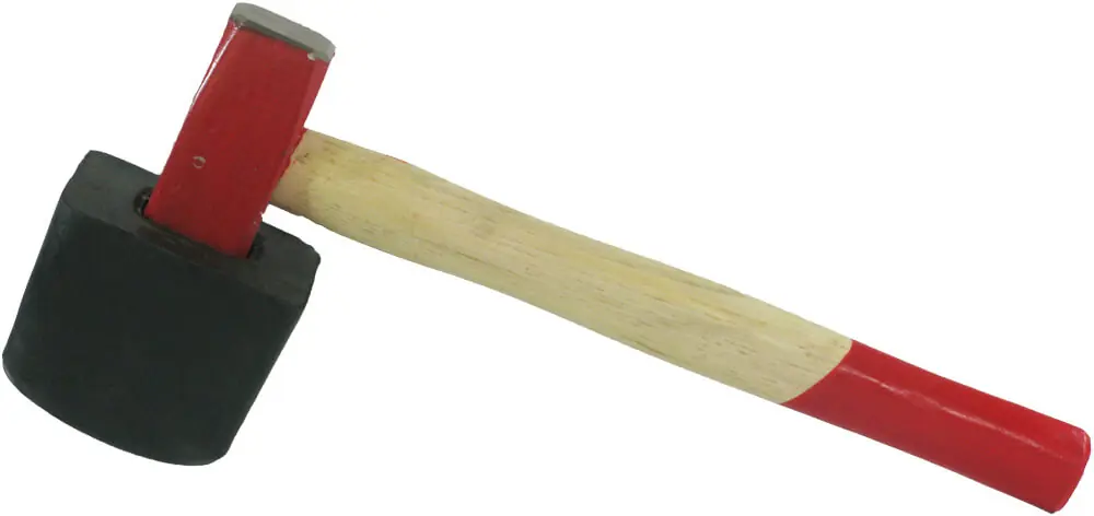 Rabatt profibau Spezial-Plattenhammer vulkanisierter Aufsatz Gewicht: 1500 g, eckig