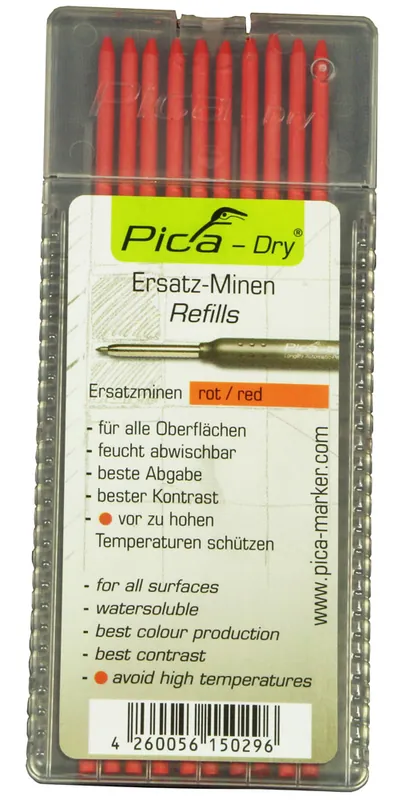 Preiswert PICA Dry Ersatzminen wasserlösl.,Etui 10 Minen Farbe: gelb