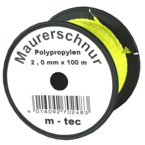 Zertifiziert profibau Lot-Maurerschnur Ø-2 mm, gelb-fl, Polypropylen, 50 m
