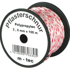 Wochenendangebot profibau Lot Pflasterschnur Polypropylen weiß-rot 100 m Durchmesser: 5,0 mm