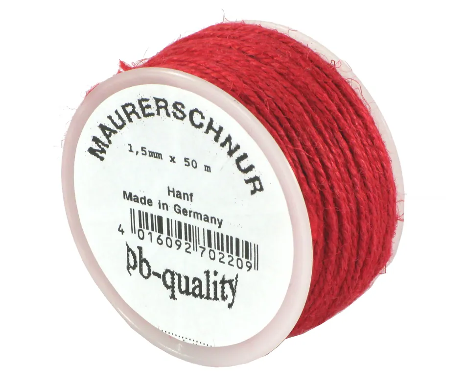 Begrenztes Angebot profibau Lot-Maurerschnur Hanf 1,5 mm rot, 50 m