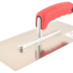 Letzte Chance KAUFMANN Glättekelle rostfrei gezahnt mit Softgriff  Zahnung: 20 x 20 mm