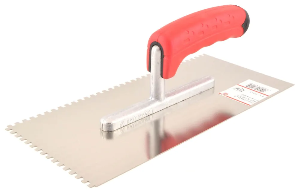 Letzte Chance KAUFMANN Glättekelle rostfrei gezahnt mit Softgriff Zahnung: 20 x 20 mm