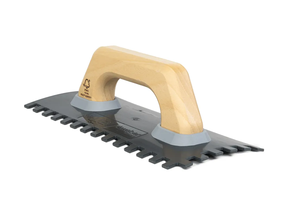 Rubi Glättekelle Tech-Flex 10 x 12 mm gezahnt, geschlossener Holzgriff Super-Preis