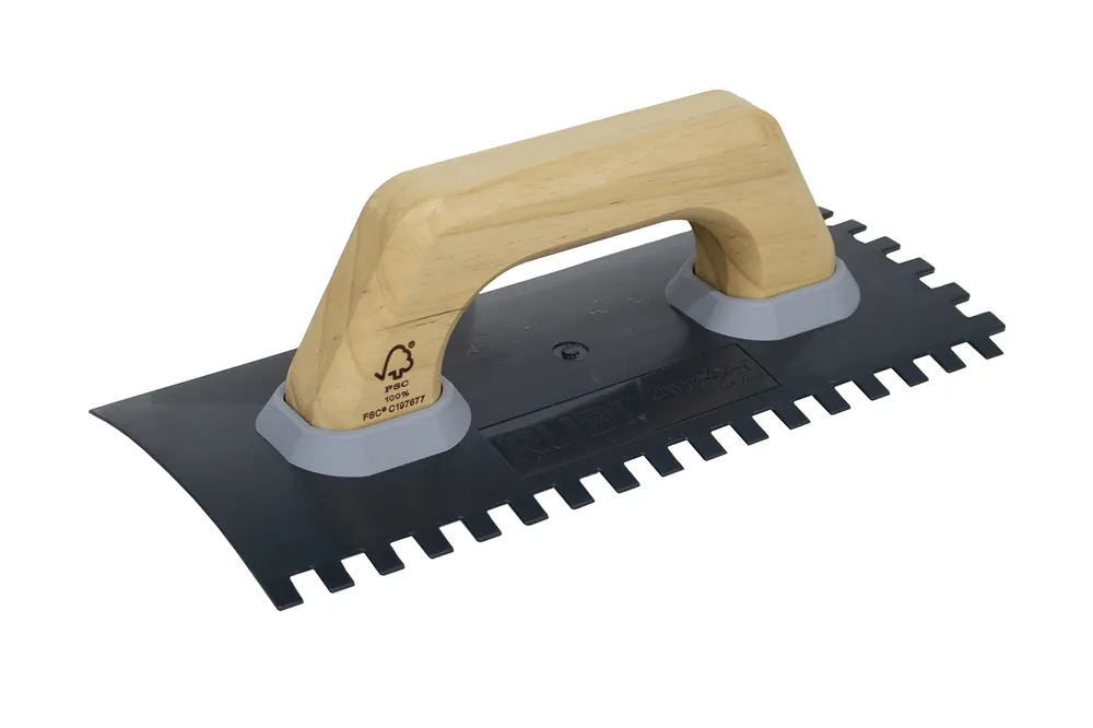 Direktkauf Rubi Glättekelle Tech-Flex 6 x 8 mm gezahnt, geschlossener Holzgriff