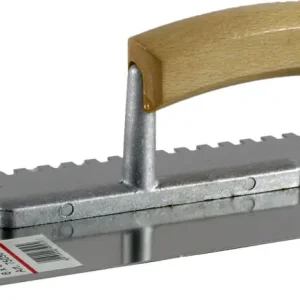 Top-Seller KAUFMANN Glättekelle rostfrei gezahnt, mit gebogenem Holzheft Zahnung: 6 x 6 mm