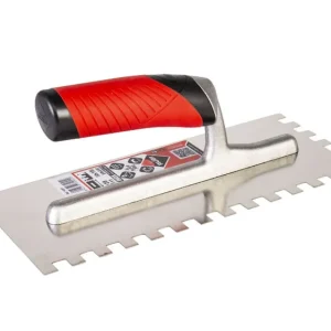 Abverkauf Rubi Glättekelle Edelstahl 280 mm gezahnt Größe: 10x10 mm
