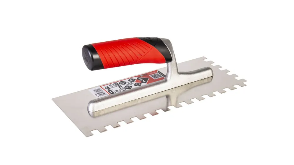 Abverkauf Rubi Glättekelle Edelstahl 280 mm gezahnt Größe: 10x10 mm