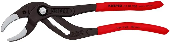 Begrenztes Angebot KNIPEX Syphon-/Connectorenzange 250 mm, Spannweite 25-80 mm, schwarz atramentiert