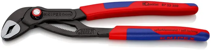 Schneller Versand KNIPEX Wasserpumpenzange Cobra 250 mm poliert, Mehrkomp.-H. QuickSet