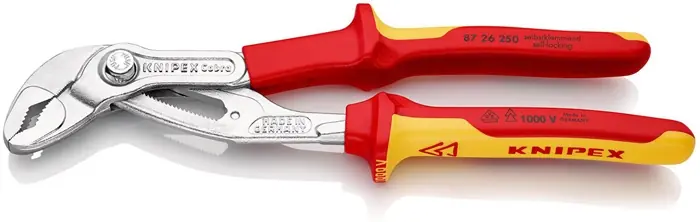 Begrenztes Angebot KNIPEX Wasserpumpenzange Cobra 250 mm verchromt, VDE Mehrkomponenten-Hülle