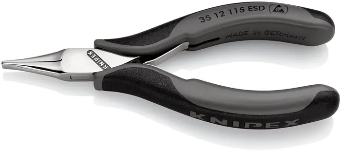 Abverkauf KNIPEX Elektronik-Greifzange, flachbreite Backen Länge: 115 mm ESD