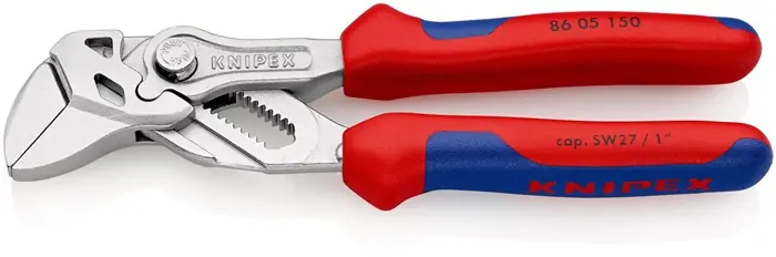 Abverkauf KNIPEX Zangenschlüssel, verchromt, Mehrkomponenten-Hüllen Länge: 150 mm