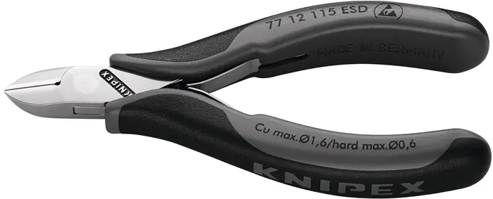 Heißes Angebot KNIPEX Elektronik-Seitenschneider Form 2, ohne Facette Länge: 115 mm ESD