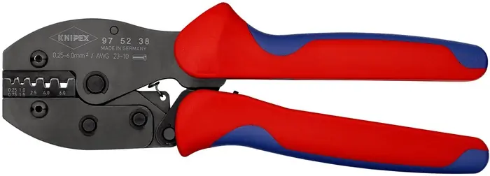 Super-Preis KNIPEX Aderendhülsencrimpzange PreciForce 220 mm brüniert, 0,25-6 (AWG 23-10) mm²