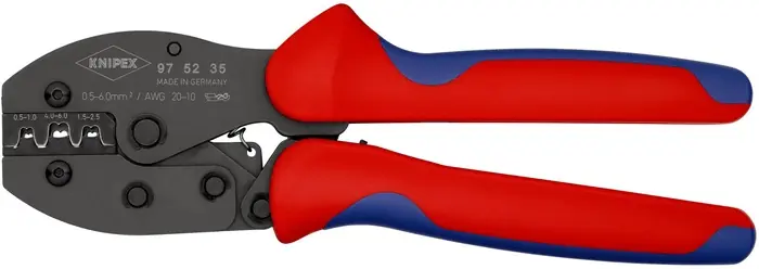 Expressversand KNIPEX Crimpzange PreciForce 220 mm 0,5- 6 (AWG 20-10) mm²