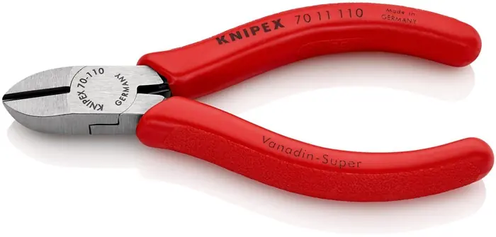 Abverkauf KNIPEX Seitenschneider 110 mm, Kopf poliert, Kunststoff-Überzug