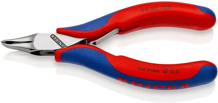 Sale KNIPEX Elektronik-Vornschneider 120 mm, Form 6, klein spiegelpoliert, Mehrkomponenten-Hüllen