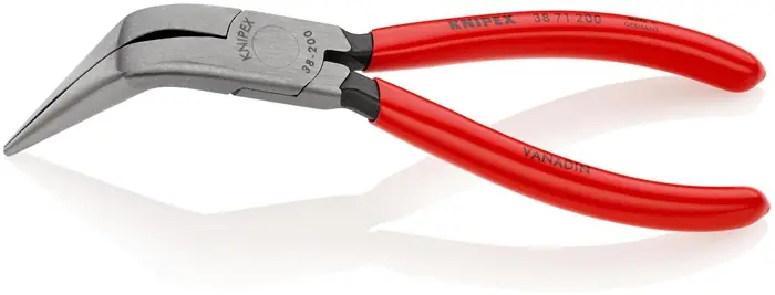 Abverkauf KNIPEX Mechanikerzange 200 mm, Form 7, 70° gewinkelt, Kunststoff-Überzug