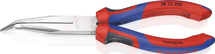 Finale Aktion KNIPEX Mechanikerzange 200 mm, Form 2, 40° gewinkelt, Comfort-Griff verchromt