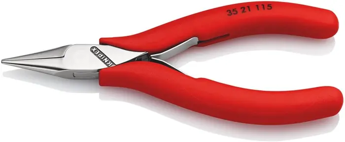 Knallerangebot KNIPEX Elektronik-Greifzange 115 mm, flachbreite Backen, Form 2, Kunststoff-Überzug